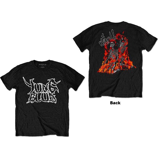 Cover for Yungblud · Yungblud Unisex T-Shirt: Weird Flaming Skeletons (Back Print) (T-shirt) [size S]