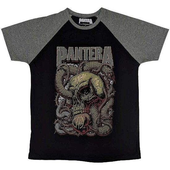 Pantera Unisex Raglan T-Shirt: Serpent Skull - Pantera - Mercancía -  - 5056737210538 - 
