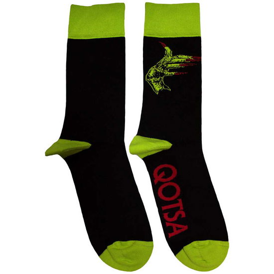 Cover for Queens Of The Stone Age · Queens Of The Stone Age Unisex Ankle Socks: Green Hands (TØJ)