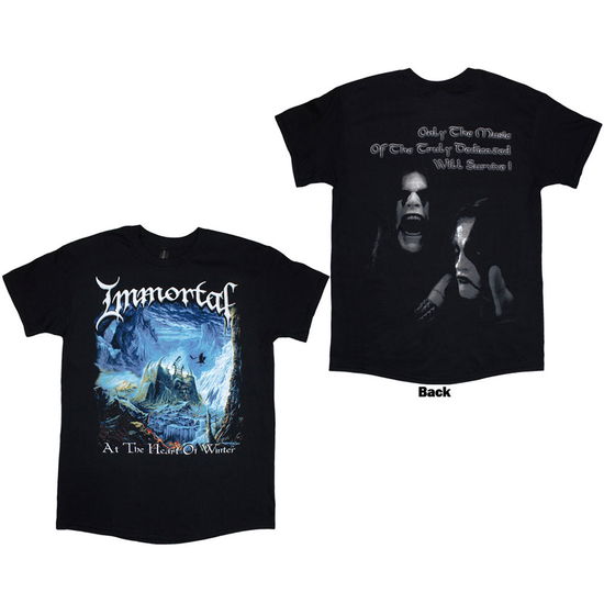 Cover for Immortal · Immortal Unisex T-Shirt: At The Heart Of Winter (Black) (Back Print) (T-shirt) [size M] (2025)