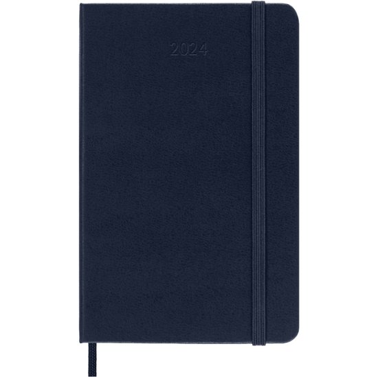 Cover for Moleskine · Moleskine 2024 12-Month Daily Pocket Hardcover Notebook: Sapphire Blue (Paperback Book) (2023)