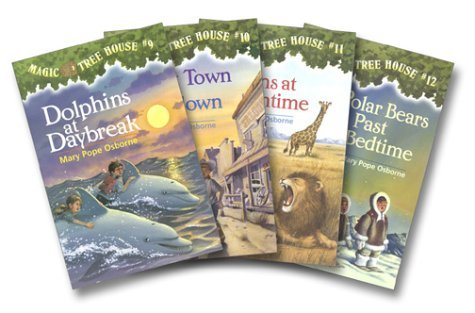 Cover for Mary Pope Osborne · Magic Tree House Boxed Set, Books 9-12: Dolphins at Daybreak, Ghost Town at Sundown, Lions at Lunchtime, and Polar Bears Past Bedtime (Paperback Bog) [Box edition] (2003)