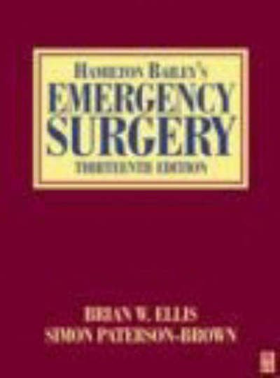 Cover for Ellis · Ham Baileys Emergency Surg 13e (Hardcover Book) (2000)
