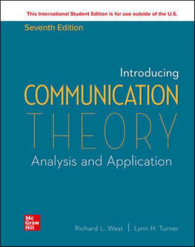 Cover for Richard West · ISE Introducing Communication Theory: Analysis and Application (Paperback Book) (2020)