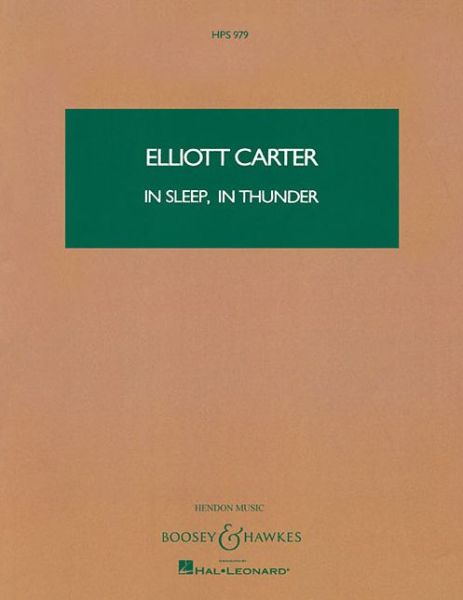 Cover for Elliott Carter · In Sleep in Thunder (Paperback Book) (2004)