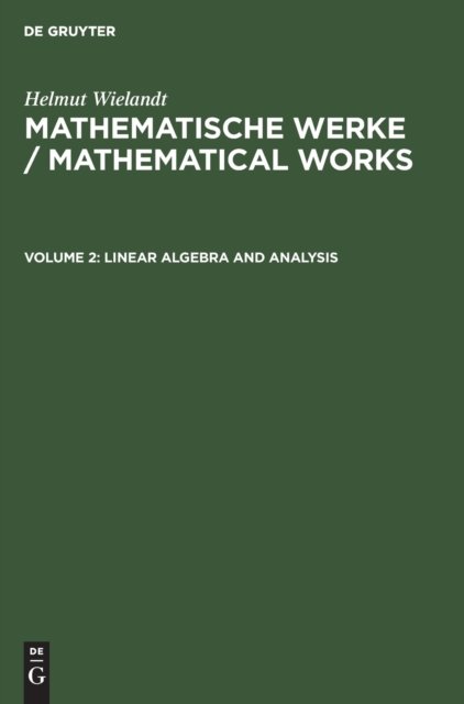 Cover for Helmut Wielandt · Mathematische Werke (Hardcover Book) (1996)
