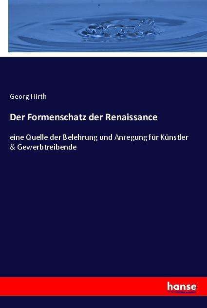 Cover for Hirth · Der Formenschatz der Renaissance (Book) (2022)