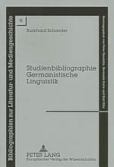 Cover for Schaeder Burkhard Schaeder · Studienbibliographie Germanistische Linguistik (Paperback Book) (2005)
