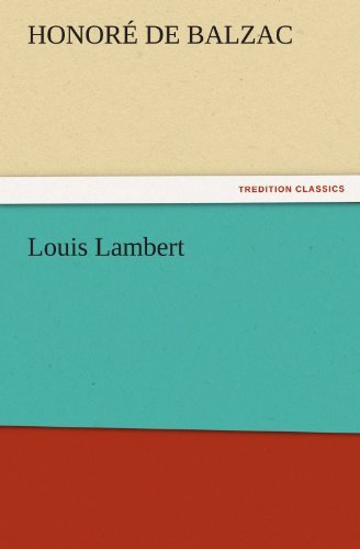 Cover for Honoré De Balzac · Louis Lambert (Tredition Classics) (Paperback Bog) (2011)