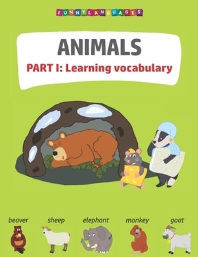 Cover for Funny Languages · English vocabulary for kids. Animals. Part 1. (Paperback Book) (2021)