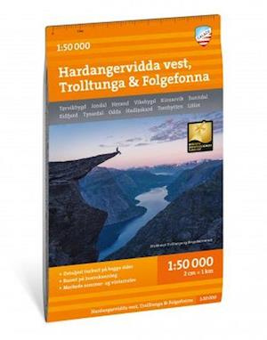 Cover for Calazo · Hardangervidda vest, Trolltunga &amp; Folgefonna - Mountain map detailed scale (Map) (2022)