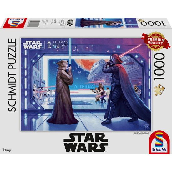 Star Wars · Disney Star Wars - Obi Wan's Final Battle by Thomas Kinkade 1000 Piece Schmidt Puzzle (Paperback Bog) (2023)