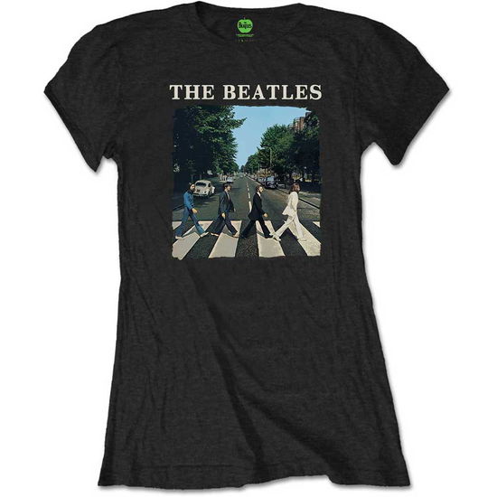 Cover for The Beatles · The Beatles Ladies Retail Pack T-Shirt: Abbey Road &amp; Logo (Black) (T-shirt) [size L] [Black - Ladies edition] (2018)