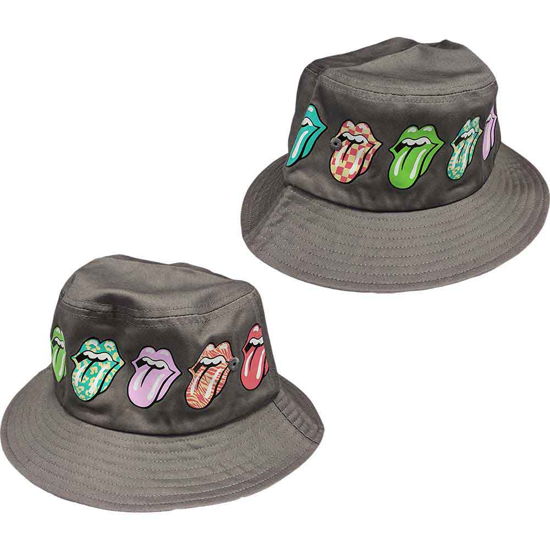 The Rolling Stones Unisex Bucket Hat: Multi-Tongue Pattern (Large / X-Large) - The Rolling Stones - Merchandise -  - 5056561076539 - 