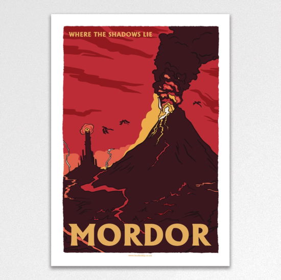 Cover for Mordor Vintage Travel Poster A3 Art Print (MERCH) (2024)