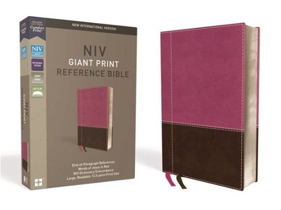 Cover for Zondervan · NIV, Reference Bible, Giant Print, Leathersoft, Pink / Brown, Red Letter Edition, Comfort Print (Imiteret Læderbog) (2018)