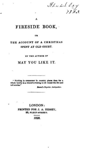 Cover for Charles Benjamin Tayler · A Fireside Book, Or, the Account of a Christmas Spent at Old Court (Paperback Book) (2015)