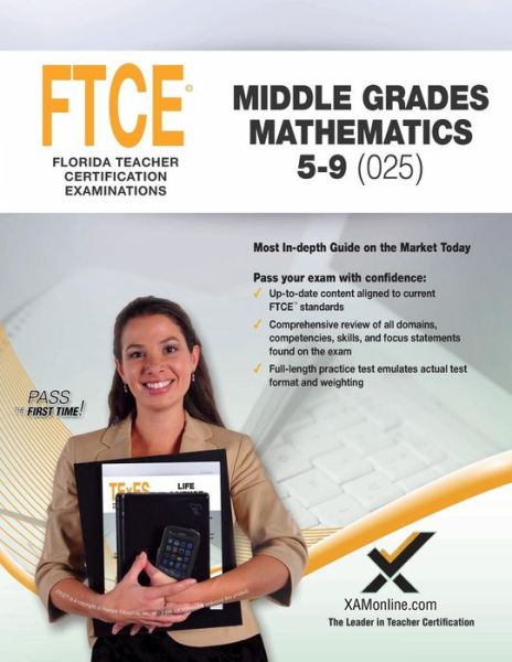 Cover for Sharon A Wynne · 2017 FTCE Middle Grades Math 5-9 (025) (Paperback Book) (2017)