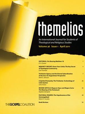 Cover for D a Carson · Themelios, Volume 36, Issue 1 (Paperback Bog) (2015)