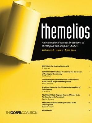 Cover for D a Carson · Themelios, Volume 36, Issue 1 (Paperback Book) (2015)