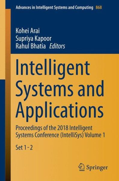 Cover for Intelligent Systems and Applications (Book) [1st ed. 2019 edition] (2018)