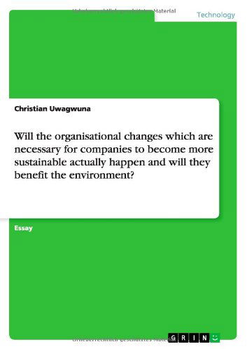 Cover for Uwagwuna · Will the organisational change (Book) (2011)