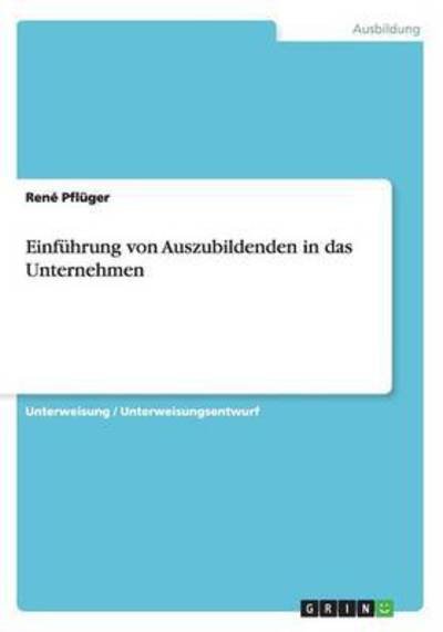 Cover for Pflüger · Einführung von Auszubildenden i (Book) (2015)