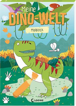 Cover for Meine Dino-Welt - Malblock (Book) (2025)