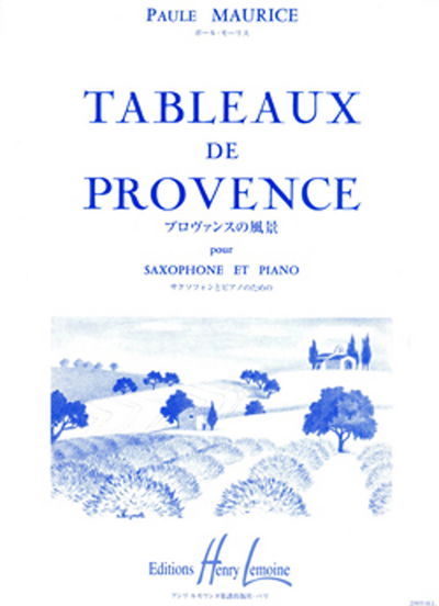 Cover for Paule Maurice · Tableaux De Provence Saxophone &amp; Piano (Paperback Bog) (2017)