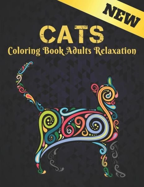 Cover for Qta World · Coloring Book Adults Relaxation Cats: Coloring Book for Adults 50 One Sided Cat Designs Coloring Book Cats 100 Page Stress Relieving Coloring Book Cats Designs for Stress Relief and Relaxation Amazing Gift for Cat Lovers Adult Coloring Book (Paperback Bog) (2021)