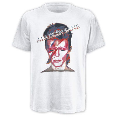 Cover for David Bowie · Aladdin Sane White (T-shirt) [size L] (2010)