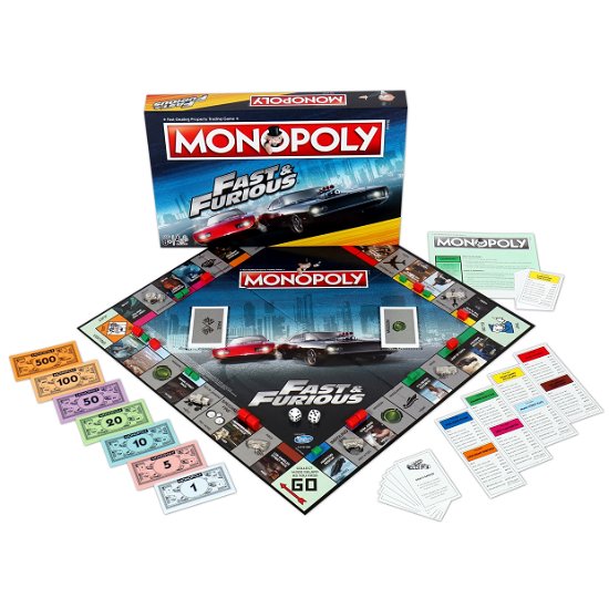 Monopoly - Fast & Furious  Edition - Winning Moves - Brætspil - Winning Moves UK Ltd - 5036905001540 - 15. april 2019