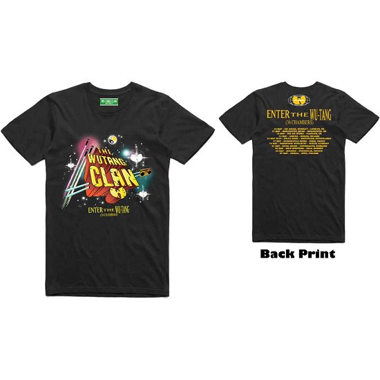 Cover for Wu-Tang Clan · Wu-Tang Clan Unisex T-Shirt: Gods of Rap Tour 2019 (Back Print/Ex Tour) (T-shirt) [size XL] [Black - Unisex edition]