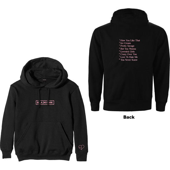 Cover for BlackPink · BlackPink Unisex Pullover Hoodie: The Album Tracklist (Back Print) (Hoodie) [size XXL] [Black - Unisex edition]