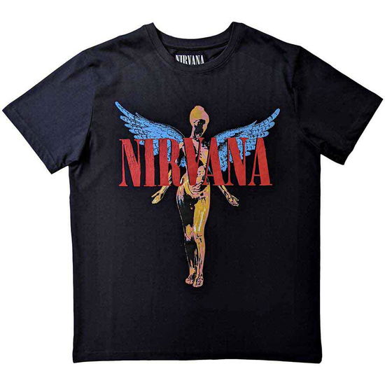 Nirvana Kids T-Shirt: Angelic (Black) (9-10 Years) - Nirvana - Produtos - - 5056737260540 - 13 de junho de 2024