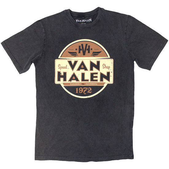 Cover for Van Halen · Van Halen Unisex Stone Wash T-Shirt: Speed Shop (T-shirt) [size S] (2024)