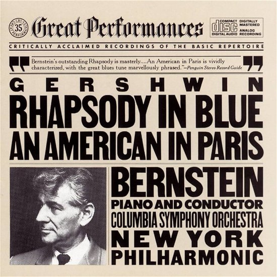 Cover for George Gershwin &amp; Leonard Bernstein &amp; New York Philharmonic · An American In Paris / Rhapsody In Blue (LP) [Coloured edition] (2024)