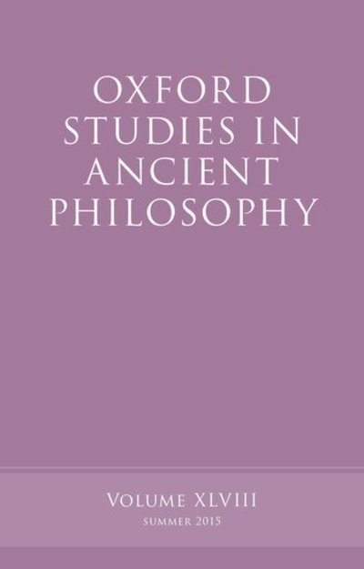 Cover for Brad Inwood · Oxford Studies in Ancient Philosophy, Volume 48 - Oxford Studies in Ancient Philosophy (Innbunden bok) (2015)