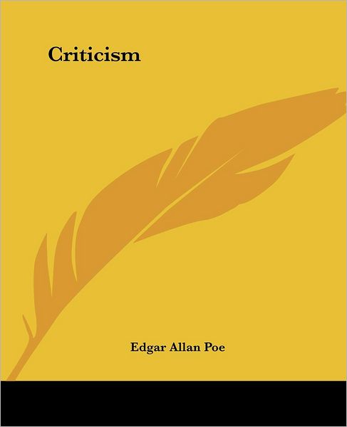 Cover for Edgar Allan Poe · Criticism (Paperback Book) (2004)