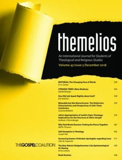 Cover for D. A. Carson · Themelios, Volume 43, Issue 3 (Bok) (2018)