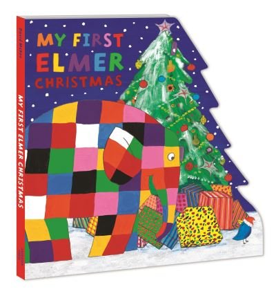 My First Elmer Christmas: Shaped Board Book - Elmer Shaped Board Books - David McKee - Livros - Andersen Press Ltd - 9781839130540 - 7 de outubro de 2021
