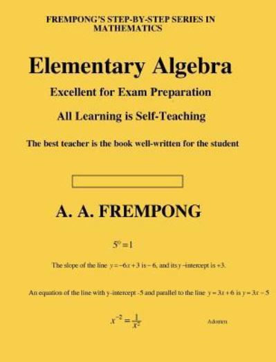 Cover for A a Frempong · Elementary Algebra (Hardcover Book) (2017)