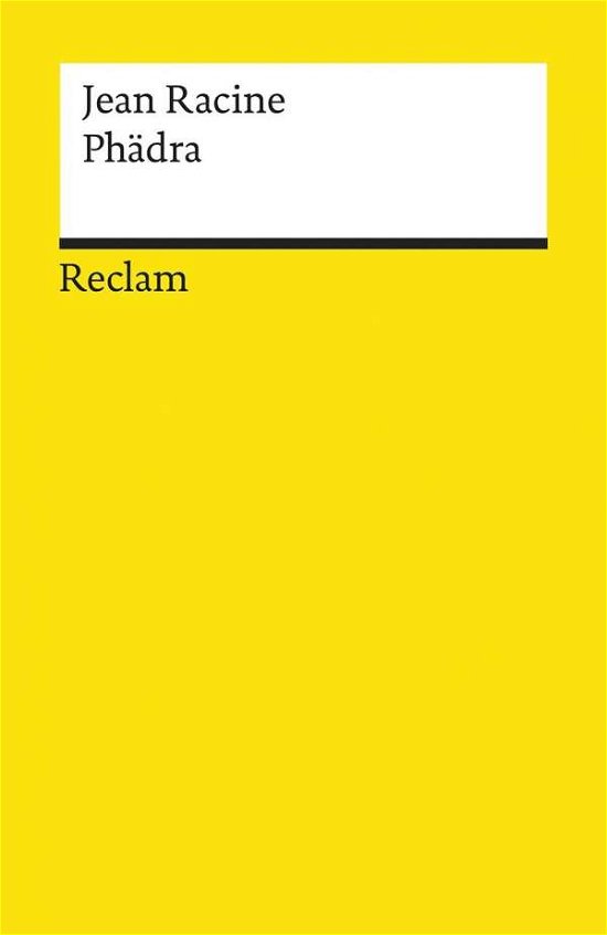 Cover for Jean Racine · Reclam UB 00054 Racine.Phaedra (Book)