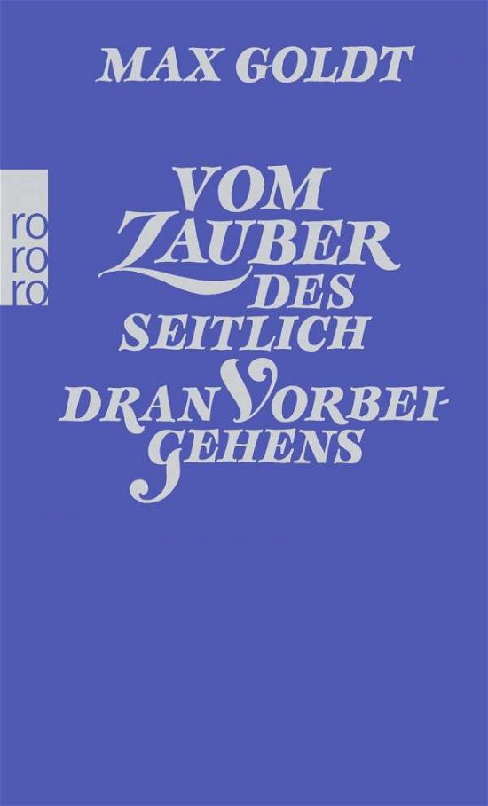 Cover for Max Goldt · Roro Tb.24254 Goldt.zauber.vorbeigehens (Book)