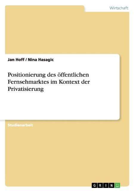 Cover for Hoff · Positionierung des öffentlichen Fe (Book) [German edition] (2007)