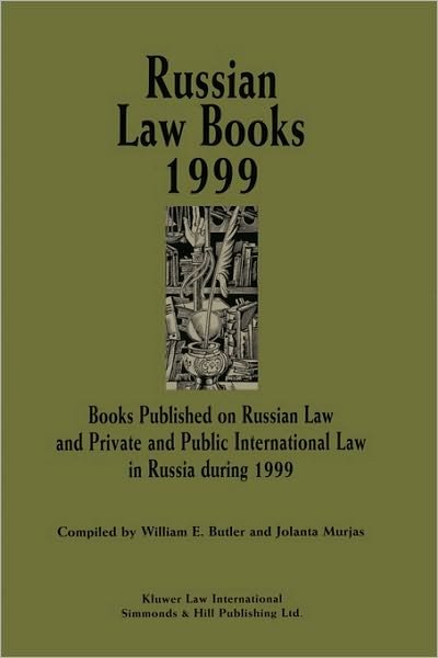 Cover for William E. Butler · Russian Law Books 1999 (Pocketbok) (2000)