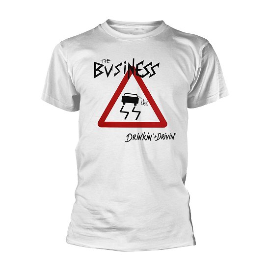 Cover for The Business · Drinkin + Drivin (White) (T-shirt) [size L] [White edition] (2019)