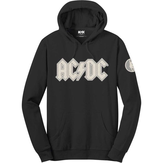 AC/DC Unisex Pullover Hoodie: Logo & Angus (Applique Motifs) - AC/DC - Koopwaar - MERCHANDISE - 5056170666541 - 30 december 2019