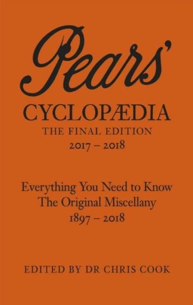 Cover for Chris Cook · Pears' Cyclopaedia 2017-2018 (Hardcover bog) (2017)