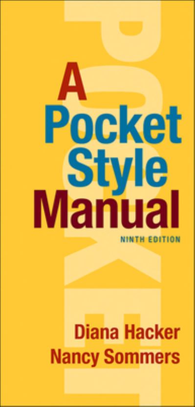 Cover for Diana Hacker · A Pocket Style Manual (Spiralbok) [9th ed. 2021 edition] (2020)